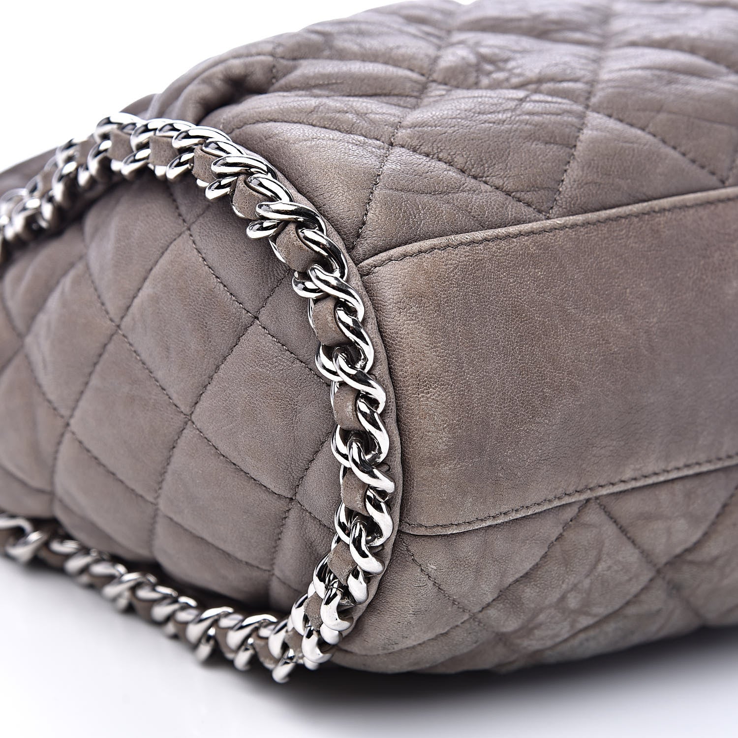 Chanel Washed Lambskin Chain Around Hobo Grey 8 of 16