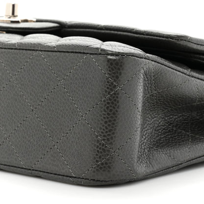 Chanel Caviar Quilted Medium Double Flap Dark Grey 8 of 16