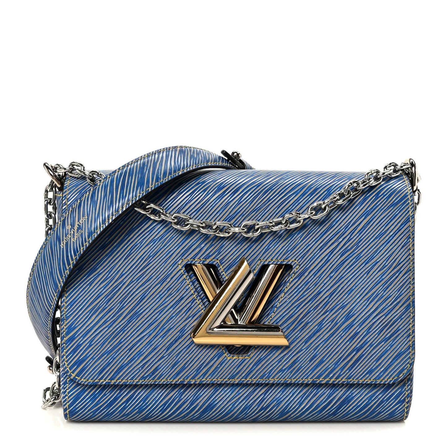 Epi Twist Shoulder Bag MM Denim Light