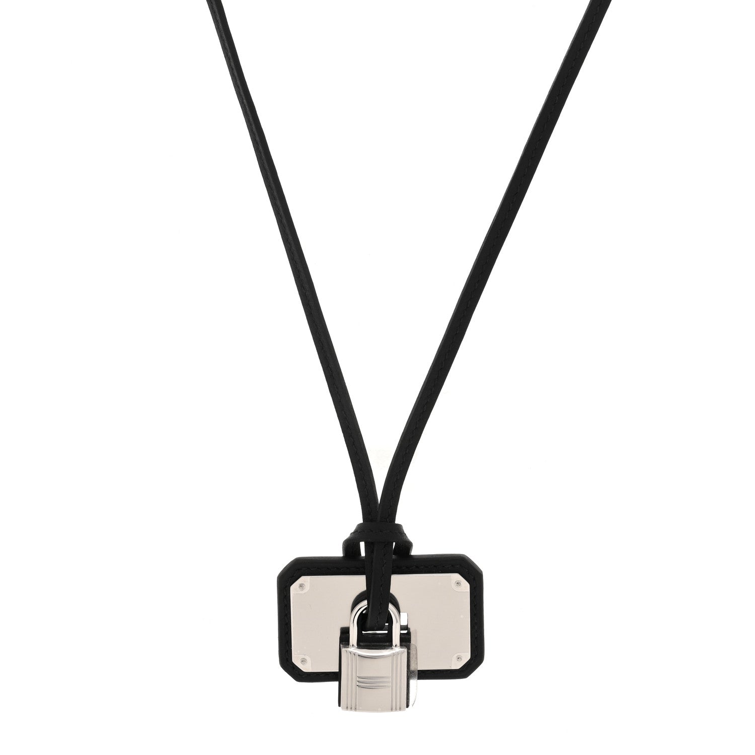 Hermes Swift Large O'Kelly Pendant Necklace Black 1 of 6