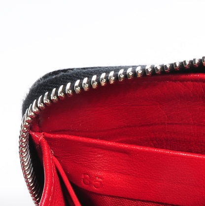 Prada Saffiano Vernice Studded Zip Around Wallet Black 10 of 10