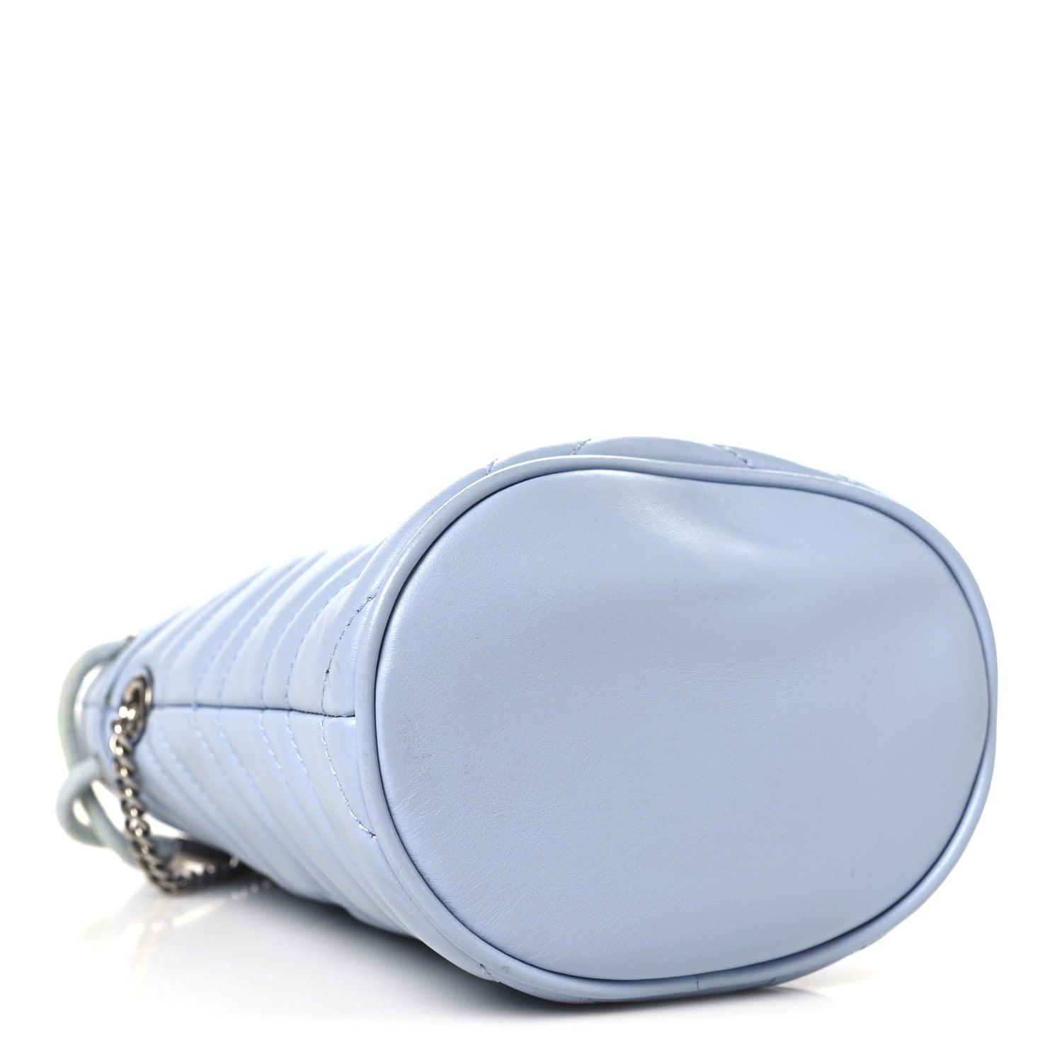 Gucci Calfskin Matelasse Mini GG Marmont 2.0 Bucket Bag Porcelain Light Blue 4 of 11