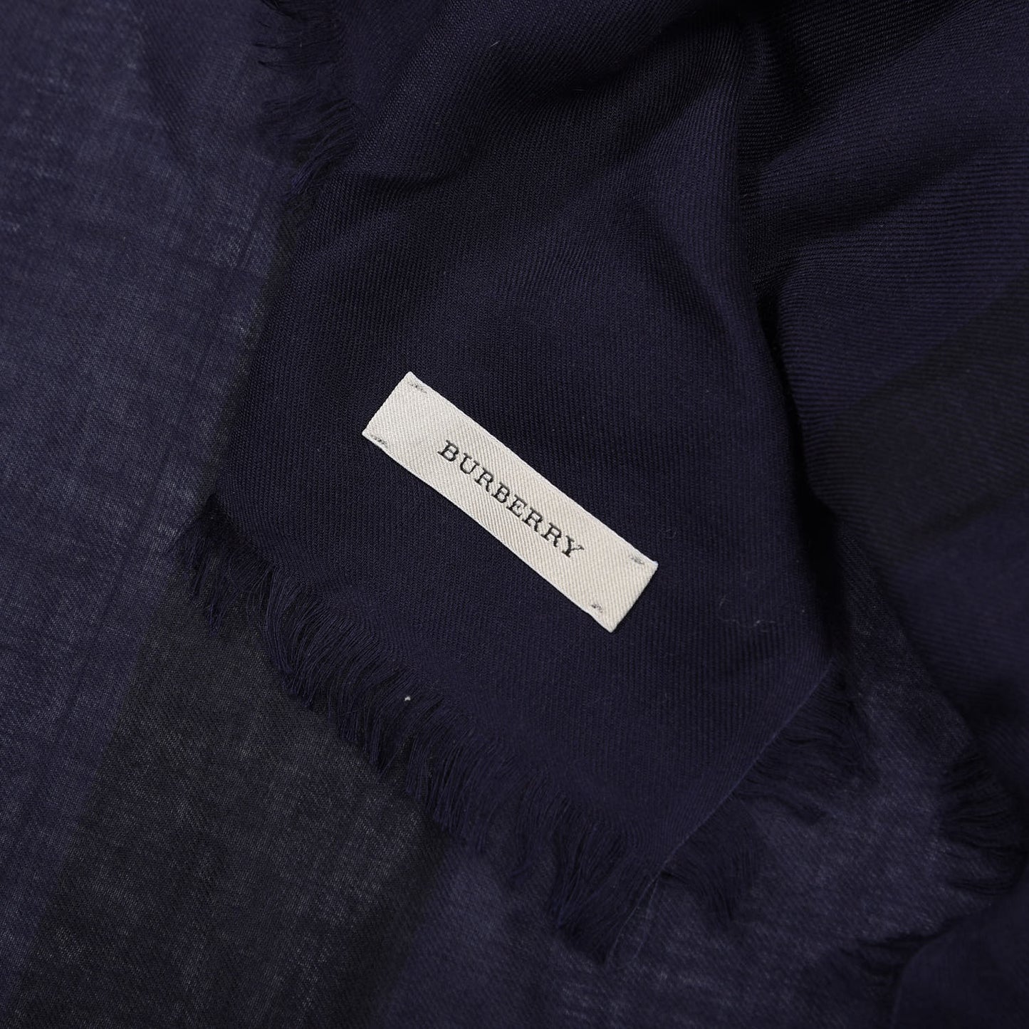 Modal Wool Giant Check Square Scarf Purple
