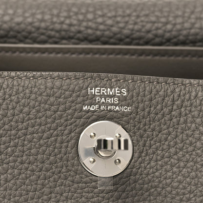 Hermes Taurillon Clemence Mini Lindy 20 Etain 6 of 11