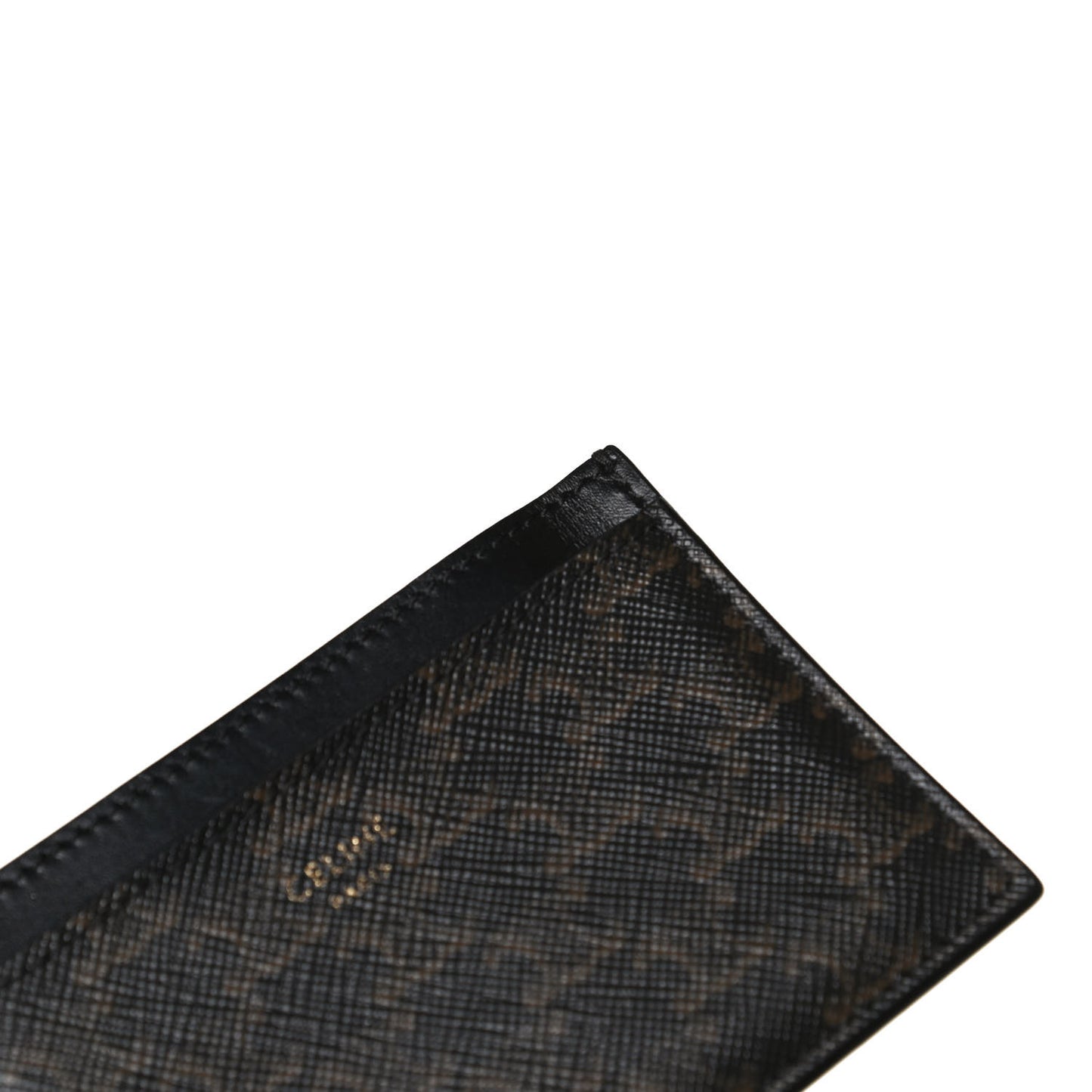 Triomphe Canvas Card Holder Black