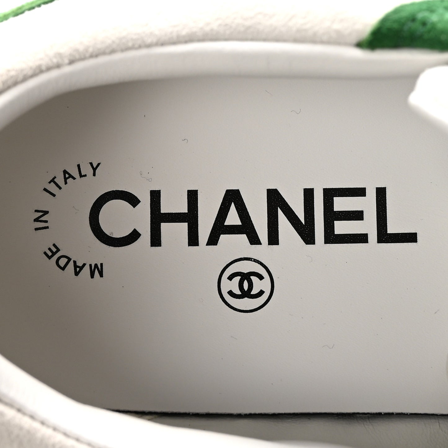 Suede Kidskin Womens CC Sneakers 37 White Green