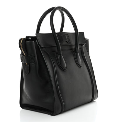 Celine Smooth Calfskin Mini Luggage Black 3 of 14