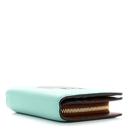 Loewe X SPIRITED AWAY Calfskin Susuwatari Compact Zip Wallet Fresh Mint 4 of 7