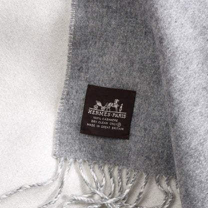 Hermes Cashmere Fringe Double Face Stole Scarf 4 of 4