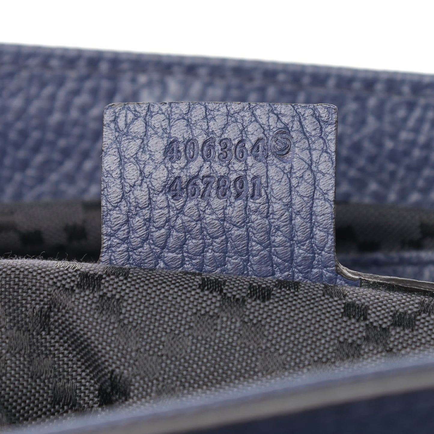 Pebbled Calfskin Chain Backpack Blue