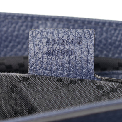Gucci Pebbled Calfskin Chain Backpack Blue 6 of 11