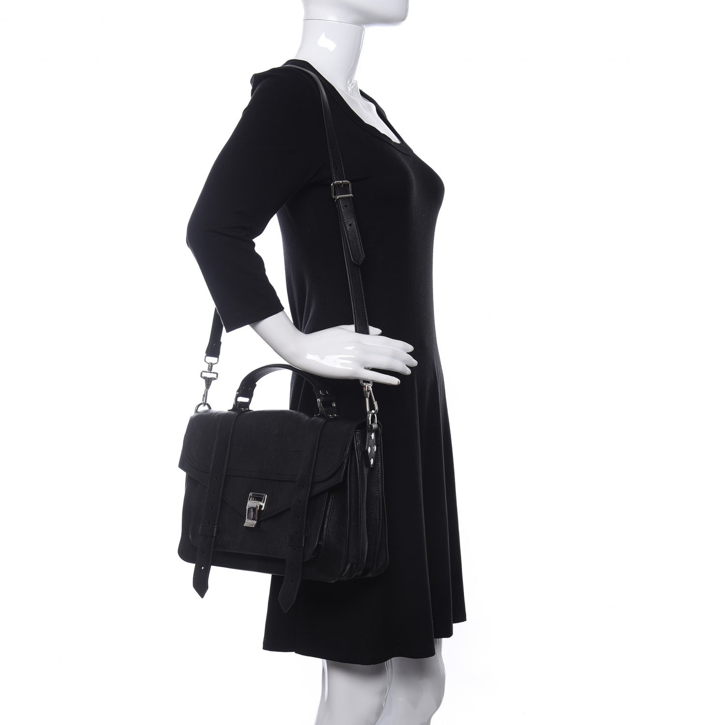 Lambskin PS1 Medium Satchel Black