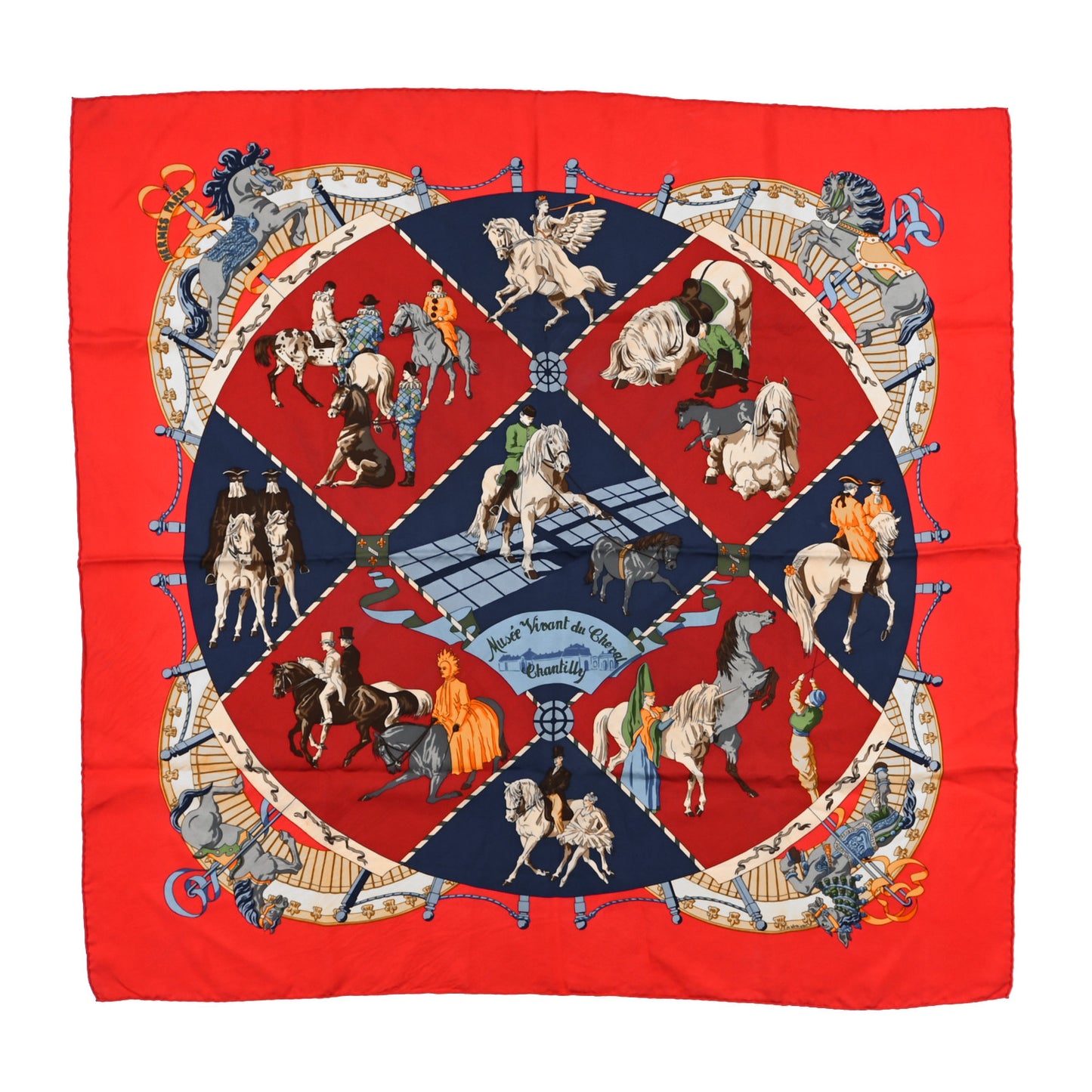 Silk Musee Vivant du Cheval Chantilly Scarf 90