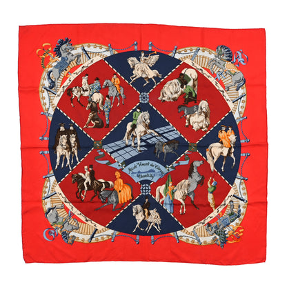 Hermes Silk Musee Vivant du Cheval Chantilly Scarf 90 1 of 4