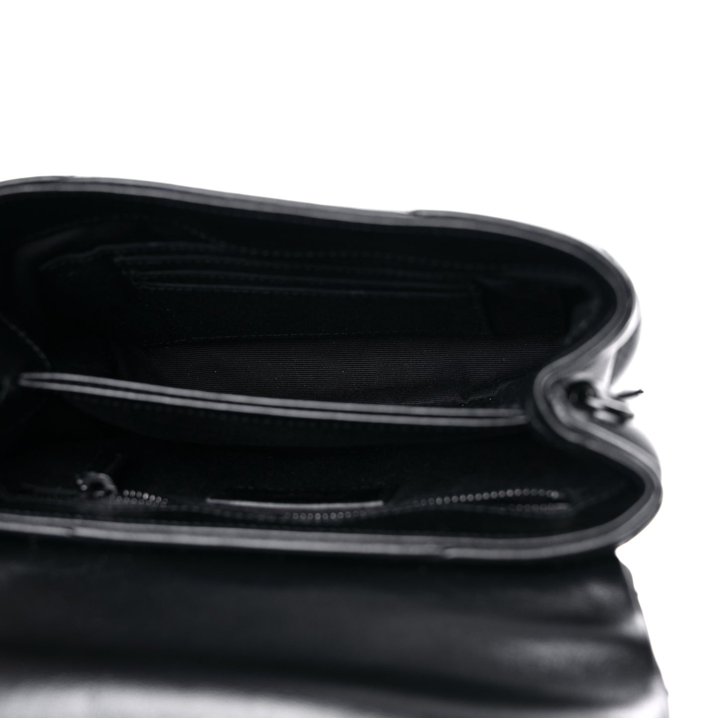 Calfskin Y Quilted Monogram Toy Loulou Crossbody Bag Black