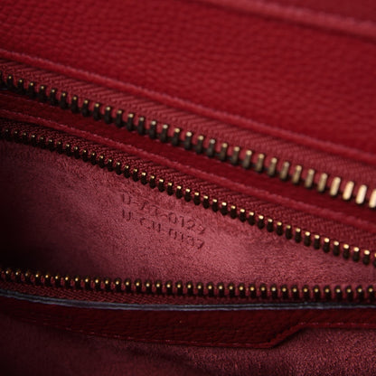 Celine Drummed Calfskin Micro Luggage Red 7 of 9