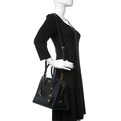 Prada Saffiano City Calfskin Medium Esplanade Tote Black 2 of 9