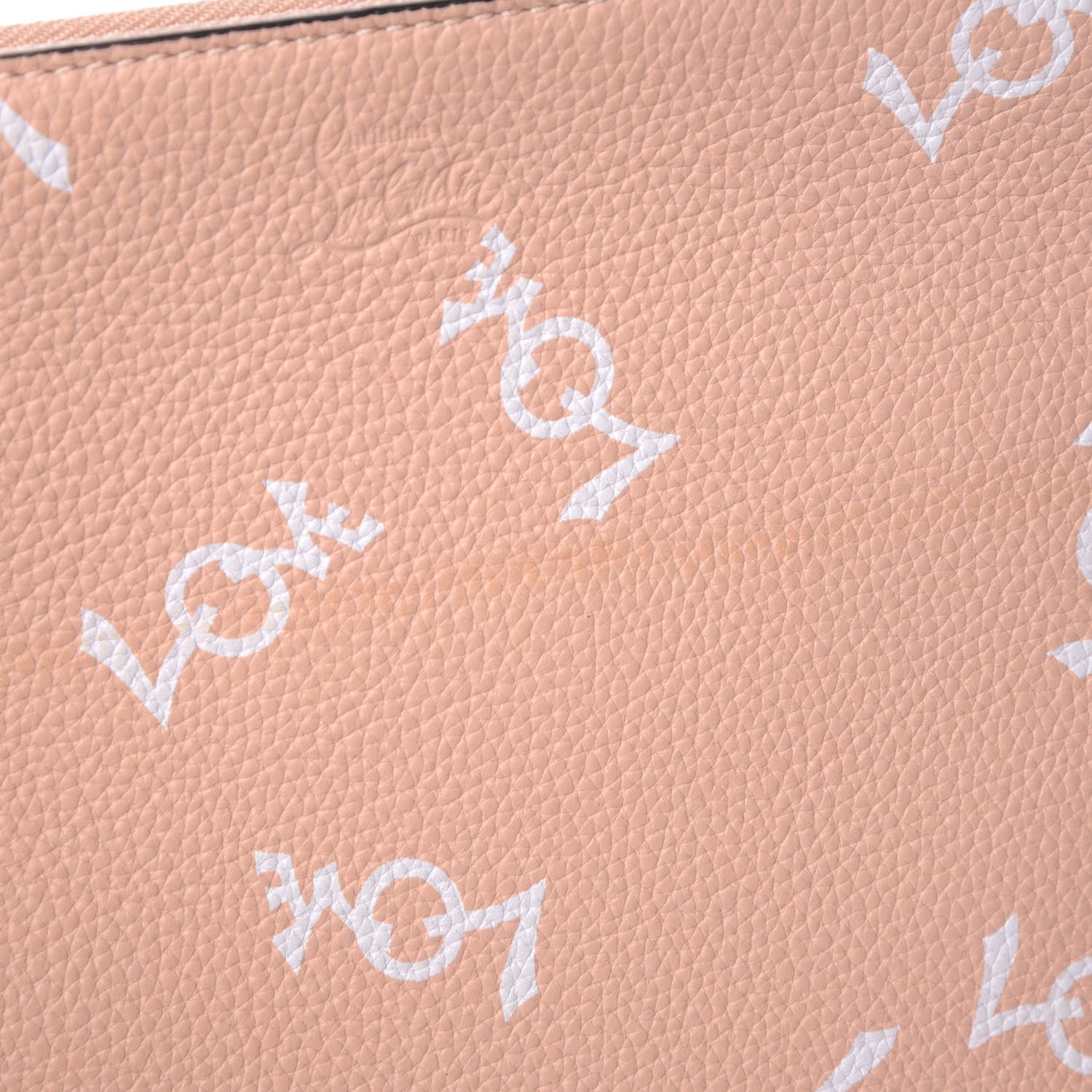 Christian Louboutin Calfskin Empire Loubicute Crazy Love Charms Clutch Latte 8 of 8