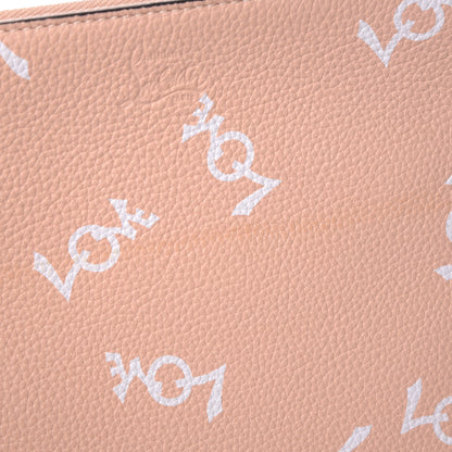 Christian Louboutin Calfskin Empire Loubicute Crazy Love Charms Clutch Latte 8 of 8