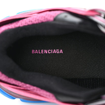Balenciaga Mesh Nylon Metallic Fabric Womens Track Sneakers 38 Pink Blue 8 of 10