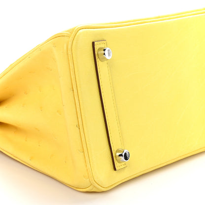 Hermes Ostrich Birkin 25 Citron 9 of 10