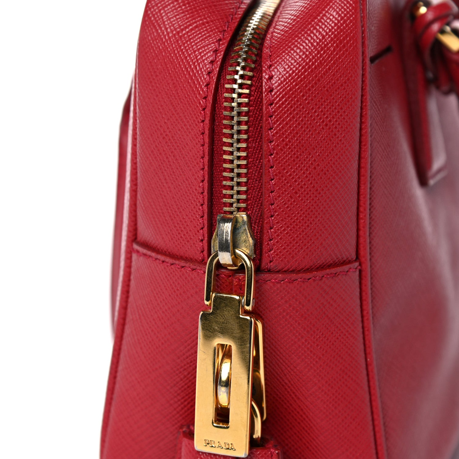 Prada Saffiano Lux Bowler Fuoco 13 of 18