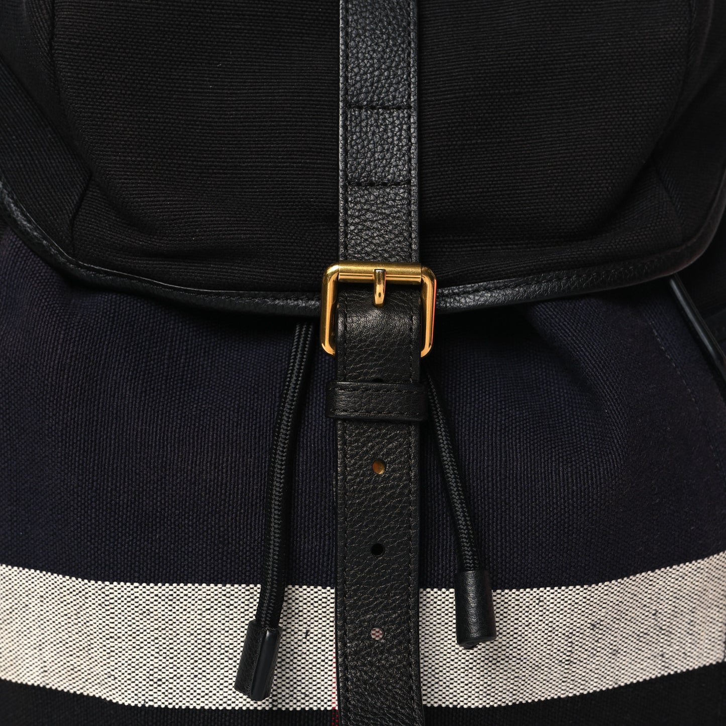 Overdyed Canvas Mega Check Drifton Backpack Black