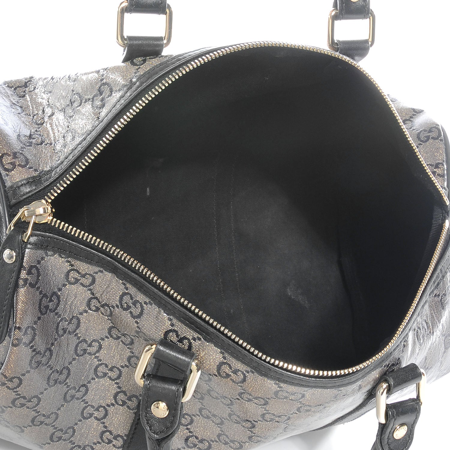 Gucci Crystal Monogram Joy Medium Boston Black 5 of 7