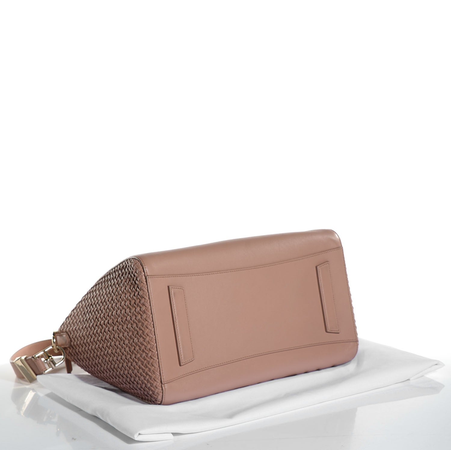 Givenchy Smooth Calfskin Woven Medium Antigona Latte Brown 4 of 10