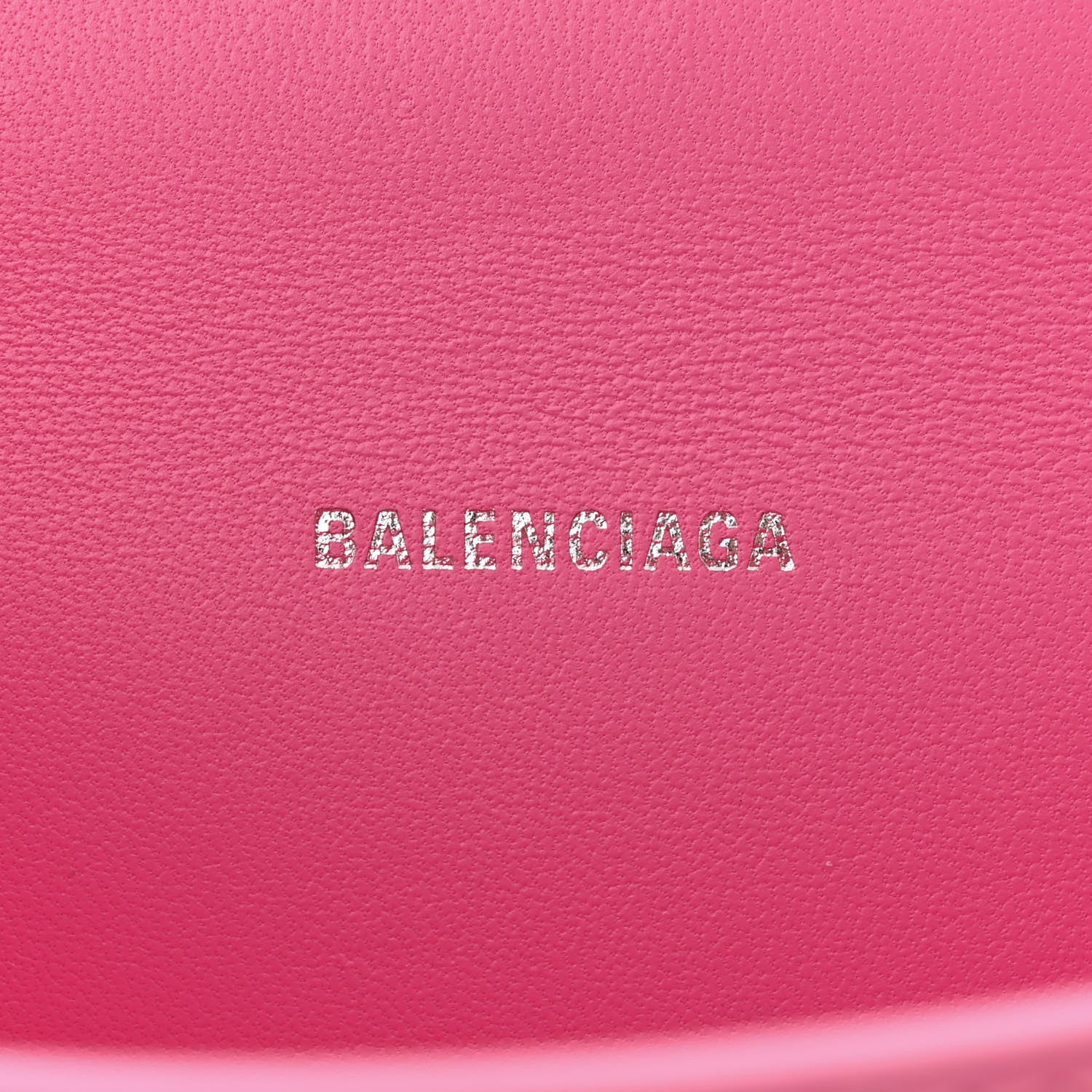 Balenciaga Shiny Calfskin Crocodile Embossed Hourglass Top Handle Bag XS Baby Pink 6 of 12