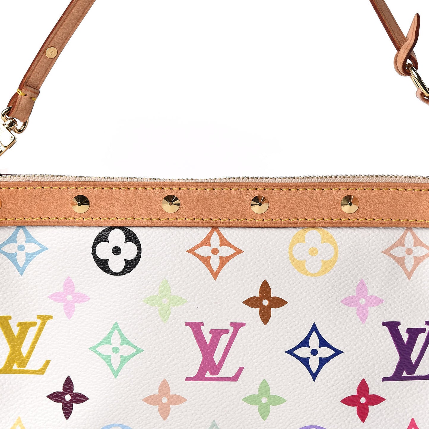 Monogram Multicolor Pochette Accessories White