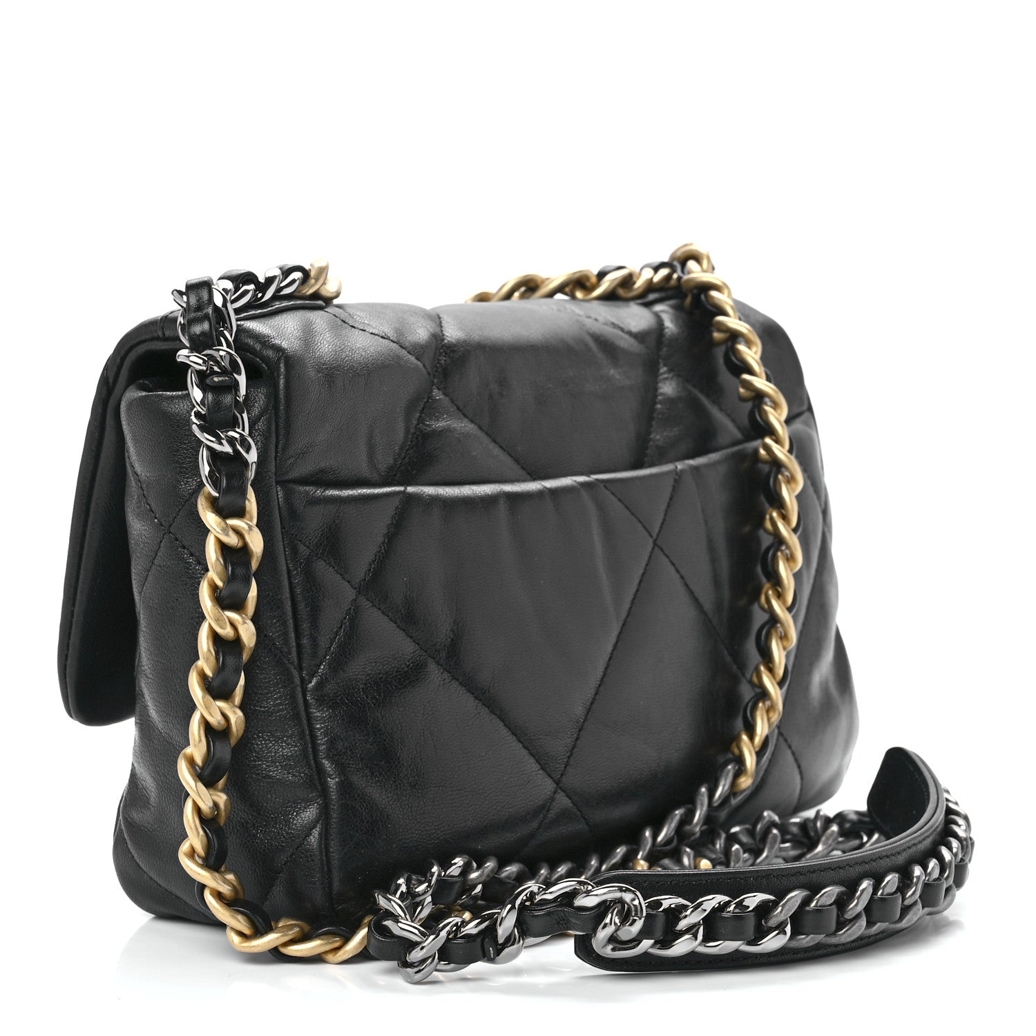 Chanel Goatskin Quilted Medium Chanel 19 Flap Black 3 of 11