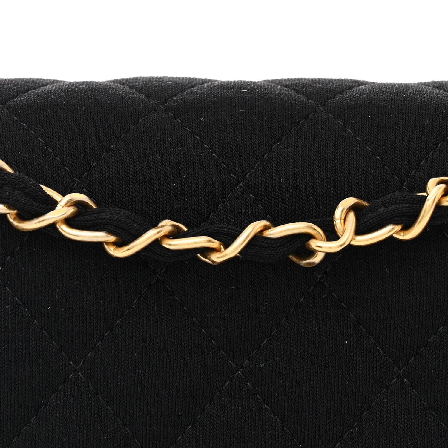 Chanel Jersey Quilted Medium Double Flap Black 8 of 10