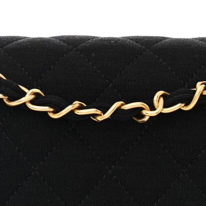 Chanel Jersey Quilted Medium Double Flap Black 8 of 10