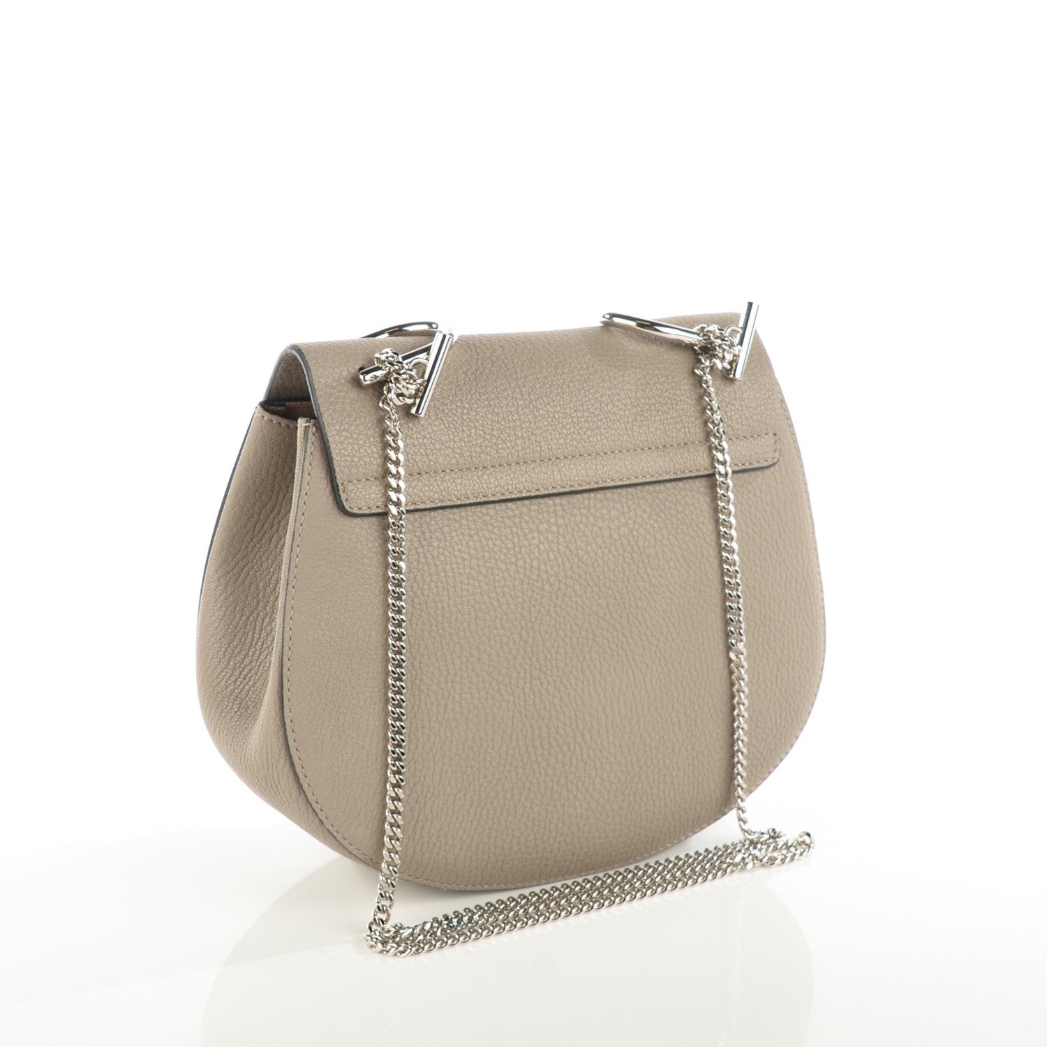 Chloe Grained Lambskin Drew Shoulder Bag Motty Grey 3 of 7