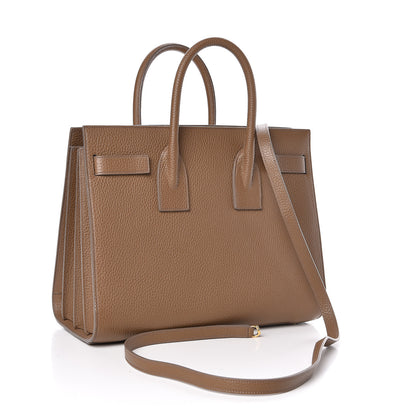 Saint Laurent Grained Calfskin Small Sac De Jour Taupe 4 of 13