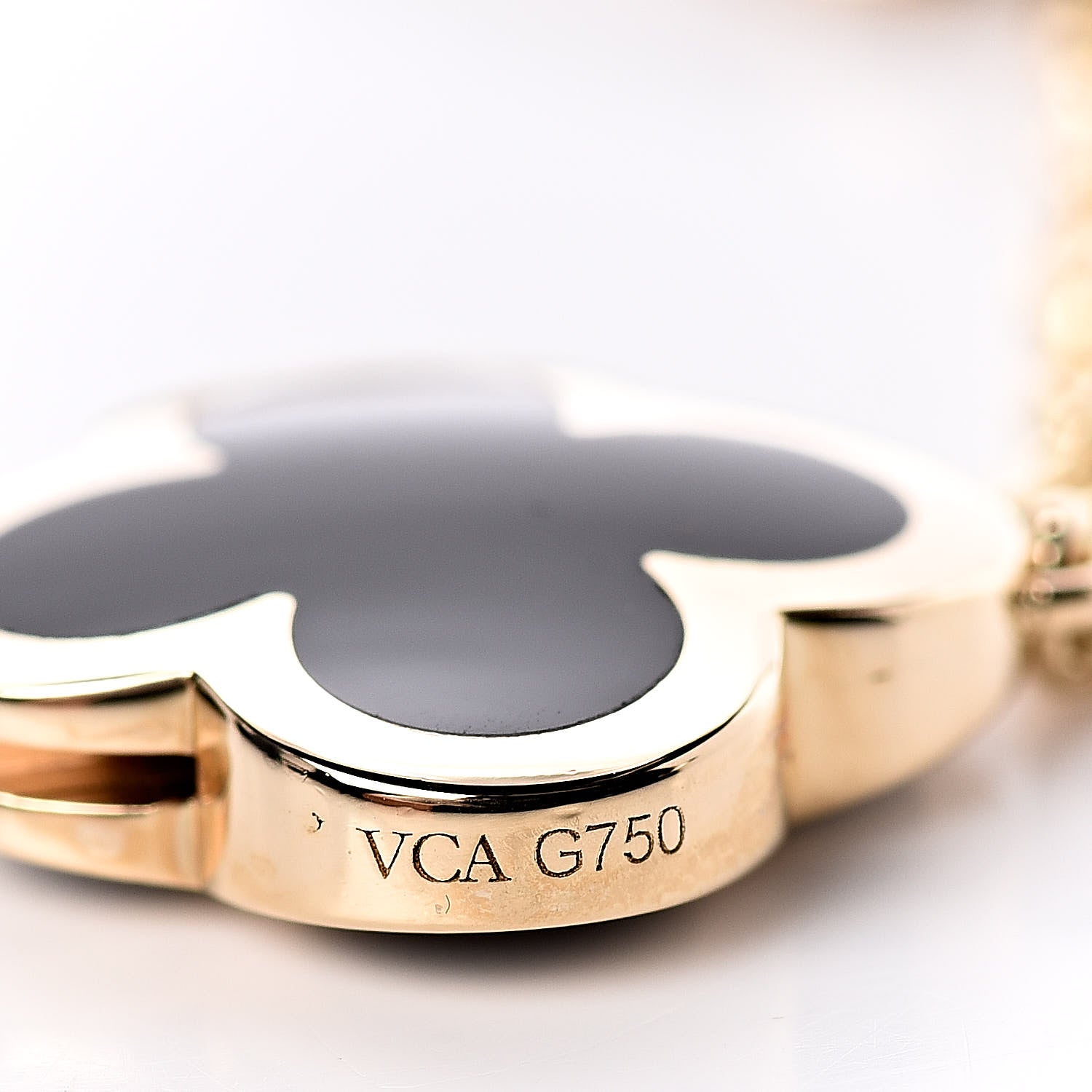 Van Cleef & Arpels 18K Yellow Gold Black Onyx 4 Motifs Pure Alhambra Bracelet 7 of 8