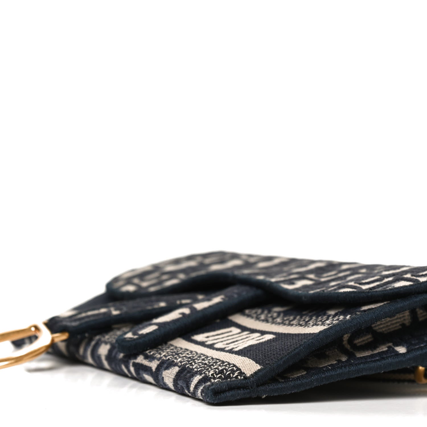 Christian Dior Oblique Slim Saddle Pouch Blue 10 of 11
