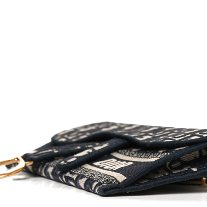 Christian Dior Oblique Slim Saddle Pouch Blue 10 of 11