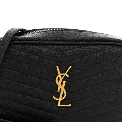 Saint Laurent Grain De Poudre Matelasse Monogram Mini Lou Camera Bag Black 8 of 12