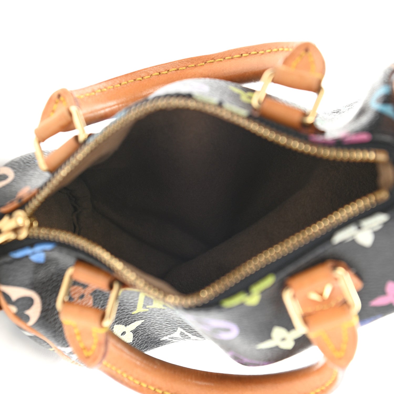 Louis Vuitton Monogram Multicolor Mini Sac HL Speedy Black 5 of 6