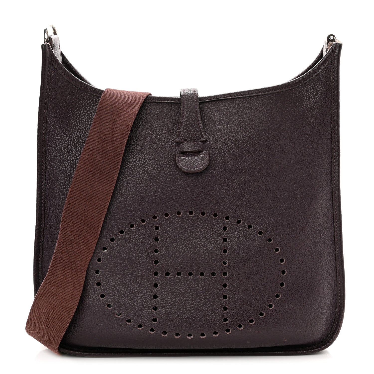 Hermes Taurillon Clemence Evelyne PM Raisin 1 of 12