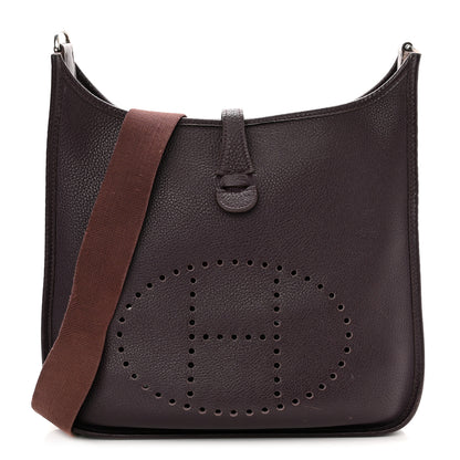 Hermes Taurillon Clemence Evelyne PM Raisin 1 of 12
