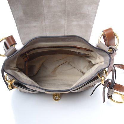 Chloe Suede Calfskin Small Lexa Shoulder Bag Motty Grey 5 of 12