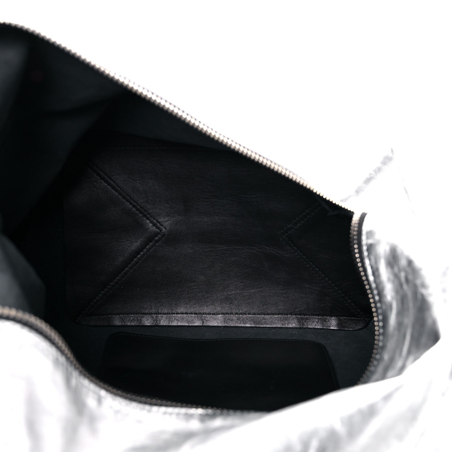 Proenza Schouler Metallic Calfskin Large Zip Hobo Silver 4 of 11
