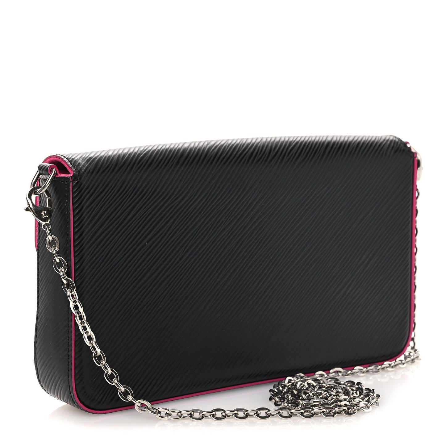 Epi Pochette Felicie Black Hot Pink