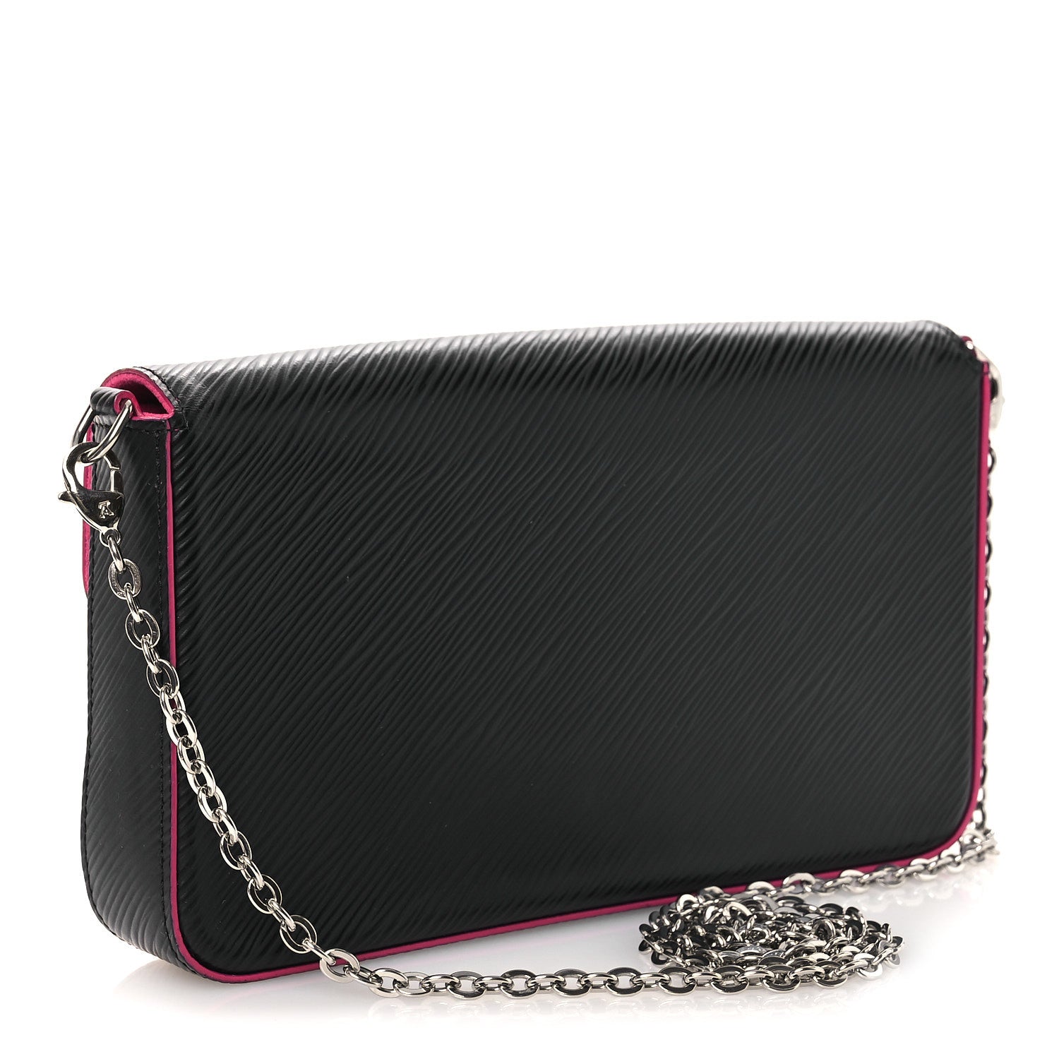 Louis Vuitton Epi Pochette Felicie Black Hot Pink 4 of 11