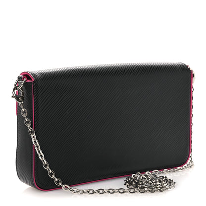 Louis Vuitton Epi Pochette Felicie Black Hot Pink 4 of 11