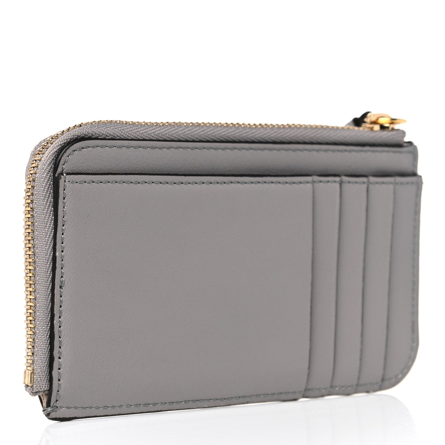 Crocodile Embossed Calfskin C Small Purse Stormy Grey