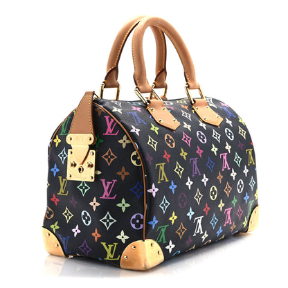 Louis Vuitton Monogram Multicolor Speedy 30 Black 3 of 8